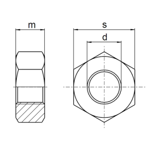 1x Sechskantmutter M33  (DIN 934, A2)