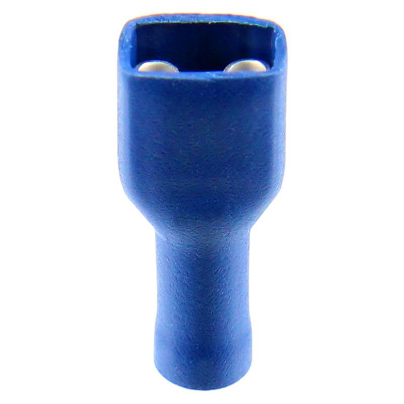 Flachsteckhülsen 1,5-2,5 mm² für Stecker 6,3 mm, blau isoliert