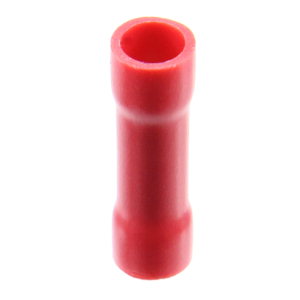 1x Stoßverbinder kurz 0,5-1,5mm²  (rot, PVC...