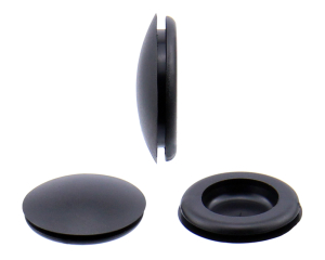 1x Verschluss-Stopfen 9,5mm  (PVC, schwarz)