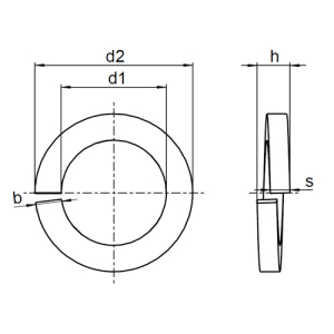 1x Federring M7  (DIN 127 - Form B, A2)